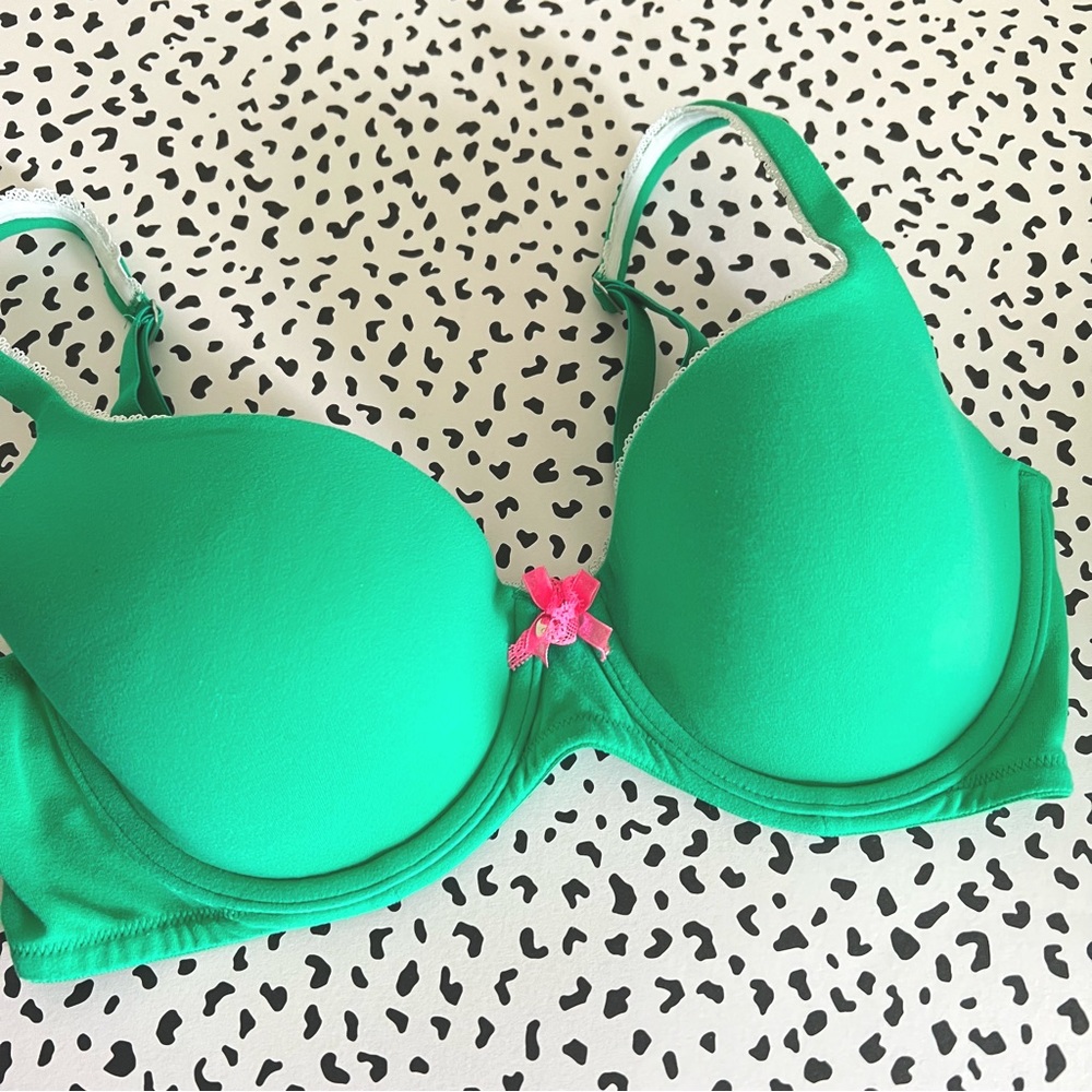 VS Lined Demi Kelly Green 36C bra